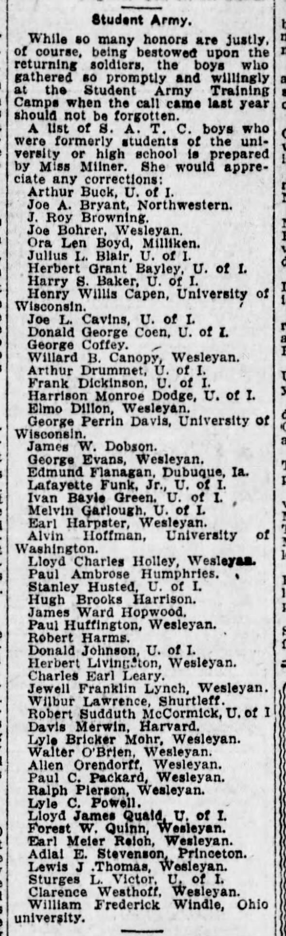 Clipping from The Pantagraph